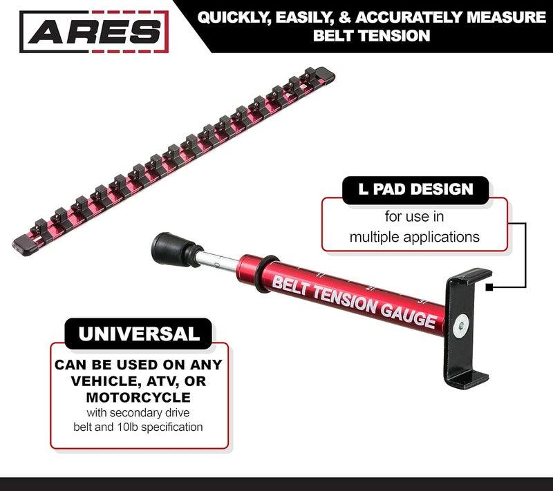 ARES 15033 Belt Tension Gauge for Accurate Motorcycle Belt Tension Setting - Image 2