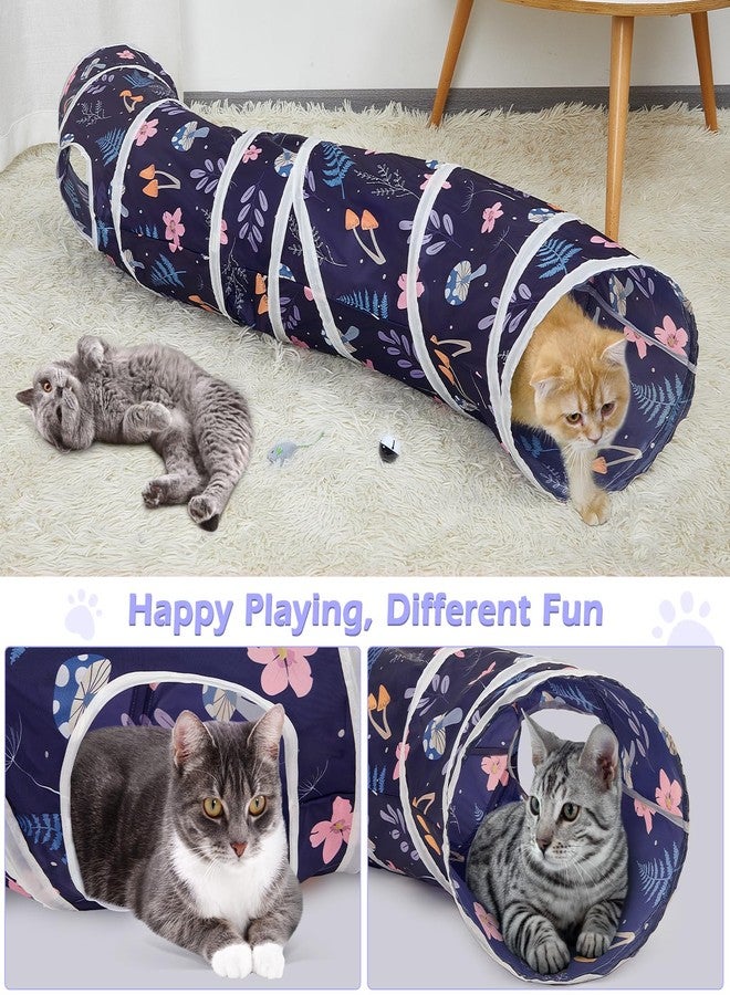 Glittme Cat Tunnel, Cat Tunnels for Indoor Cats, S-Shape Peekaboo Cat Cave with Cat Toys, Foldable Cat Tubes and Tunnels for Cats, Rabbit, Puppy, Guinea Pig - Image 3