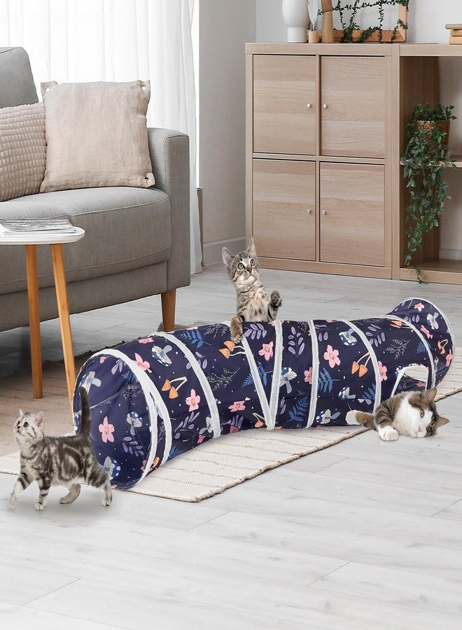 Glittme Cat Tunnel, Cat Tunnels for Indoor Cats, S-Shape Peekaboo Cat Cave with Cat Toys, Foldable Cat Tubes and Tunnels for Cats, Rabbit, Puppy, Guinea Pig - Image 2