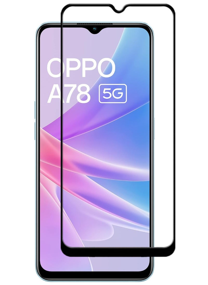 ACLIX Antistatic ESD Dustproof Premium Quality High Definition Tempered Glass Screen Protector Designed For Oppo A78 - Image 1
