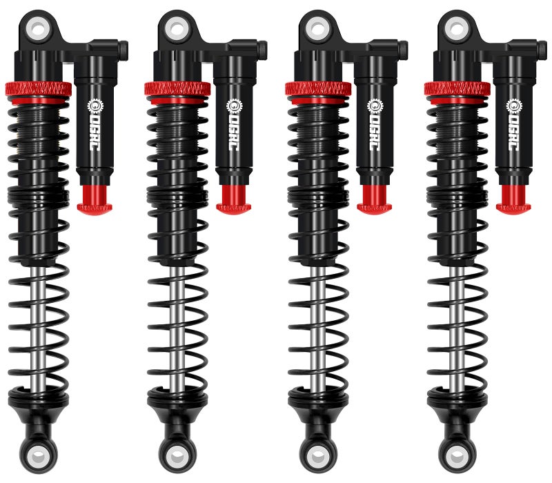 OGUNKE OGRC 100mm Aluminum Adjustable Piggyback Shock Absorber RC Damper for Axial SCX10 TRX4 TRX6 D90 110 RC Crawler Upgrade Parts Black - Image 2