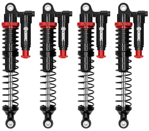 OGUNKE OGRC 100mm Aluminum Adjustable Piggyback Shock Absorber RC Damper for Axial SCX10 TRX4 TRX6 D90 110 RC Crawler Upgrade Parts Black - Image 1