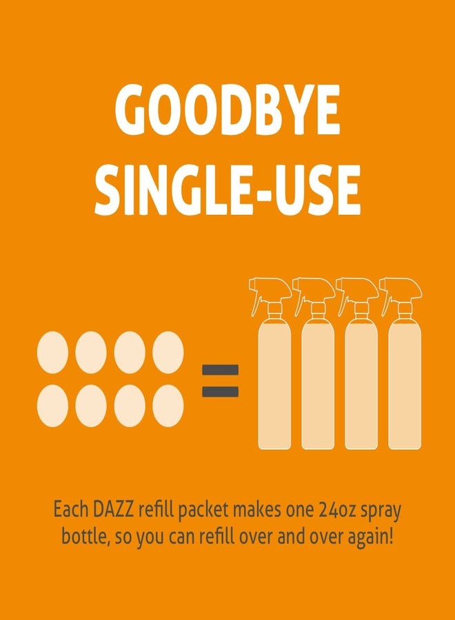 DAZZ Bathroom Cleaner Refill Pack (Makes 4 Bottles) for Tile, Tub Shower, Countertop and Bathroom Surfaces - All Natural, Eco Friendly, Non Toxic - Safe for Kids & Pets - Image 5