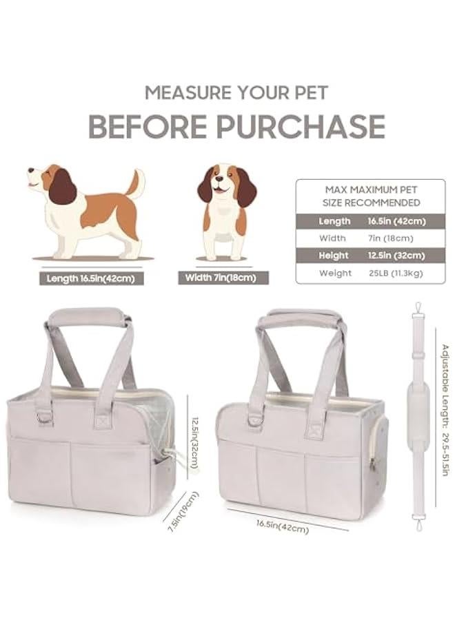 حامل أليف للقطط المتوسطة والكبيرة والكلاب الصغيرة، يتسع لحامل الكلاب يصل وزنه إلى 18 رطلاً، ناقل قطط قابل للطي من الجانب الناعم، حامل كلاب قابل للطي للسفر للكلاب الصغيرة (رمادي) - Image 3