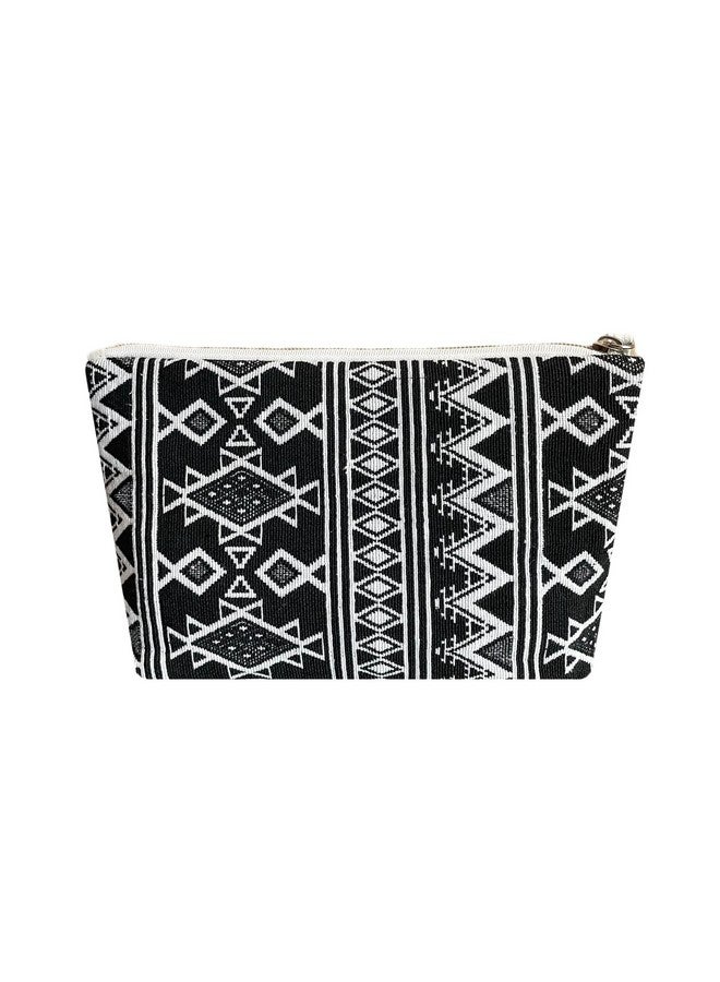 Makeup, Cosmetic, Stationary Pouch for Women Small Pouches for Women with Waterproof Hand Pouch Organizer Storage Makeup Pouch for Girls (Black) - Image 1