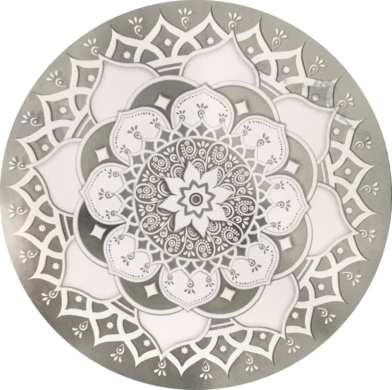 Robbins Aria Glass Door Decals - Double-Sided Safety Stickers to Prevent Accidental Collisions (Set of 2) (Clear Mandala) - Image 1