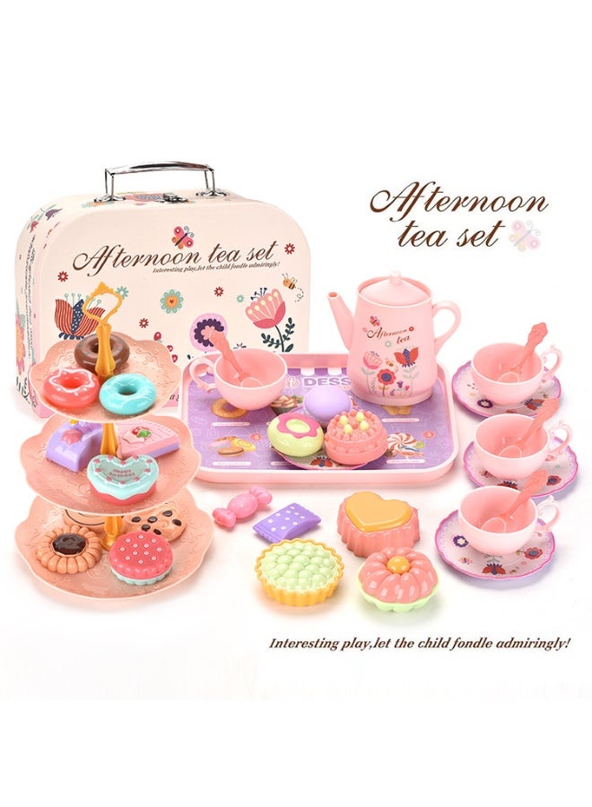 Afternoon Tea Toys Set for Kids Candy Dessert Donut Play Food Playset for Kids Tea Party Toy For Girls Birthday Gift - Image 1