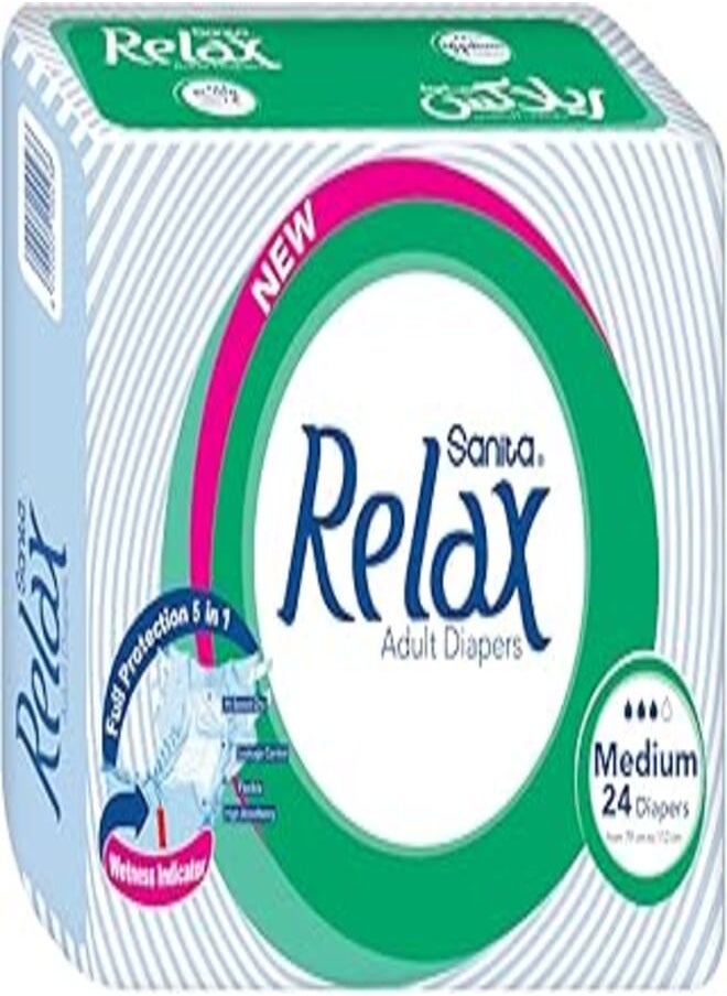 Sanita - Relax Adult Diapers Medium 24 diapers - Image 1