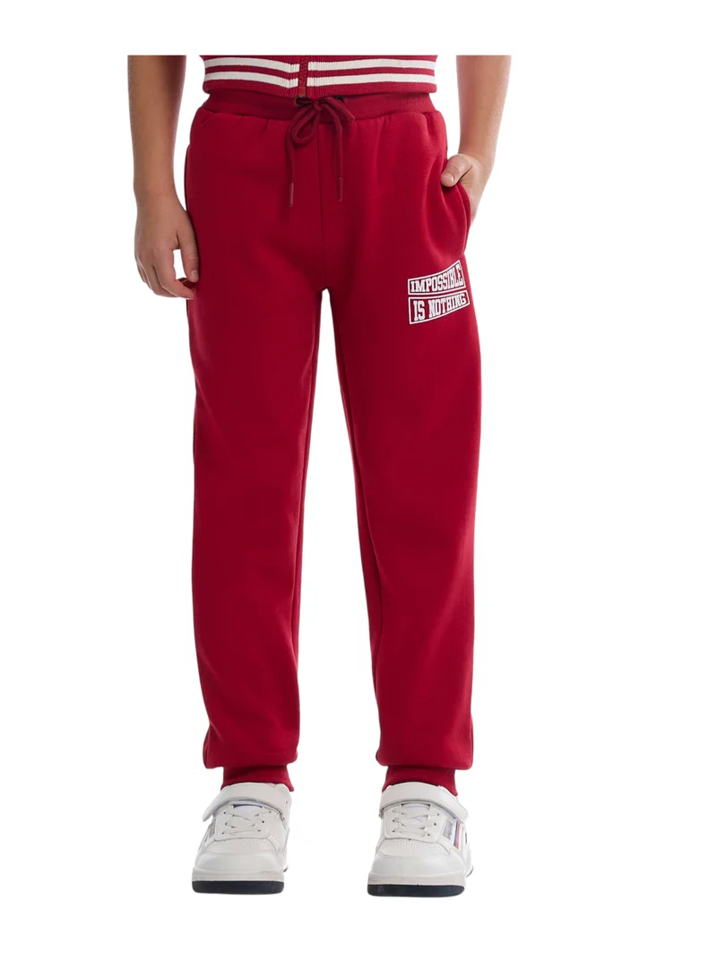 victor and jane Boys' Trendy Red &amp; White Sports Tracksuit – Break the Rule Print