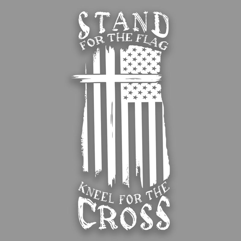 eDesign Stand for The Flag Kneel for The Cross Sticker Decal Vinyl 5 Inches Premium Vinyl Sticker for Cars Trucks Laptops and More Weatherproof and Durable 2Pack White - Image 3