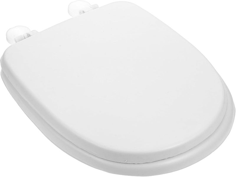 Generic Soft round Padded Toilet Seat Cover Non-slip Foam Cushion Bathroom Toilet Lid Replacement for Enhanced Comfort and Senior Use White Large U-shape - Image 1