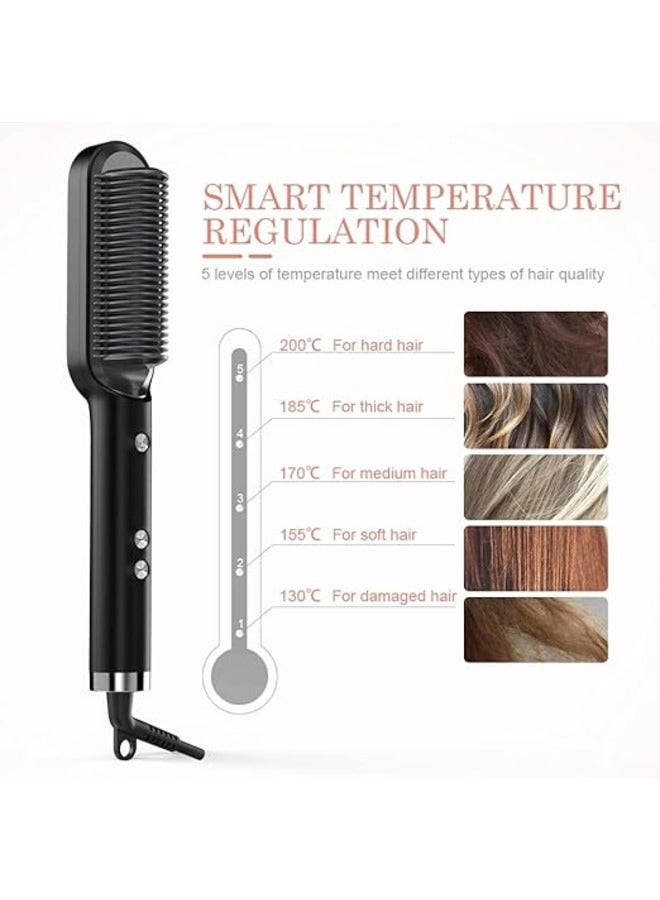 Multifunctional Electric Straightener Brush Heat Comb Straightener - Image 2