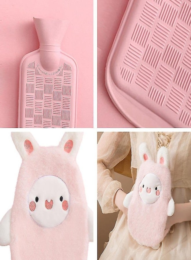 HomeFast Hot Water Bottle With Plush Cover - 500ml | Pain Relief Bag for Cramps, Backpain, Neckpain & Body Pain | Safe, Durable & Recyclable Hot Water Bag For Daily Use | For Men & Women - Pink - Image 3
