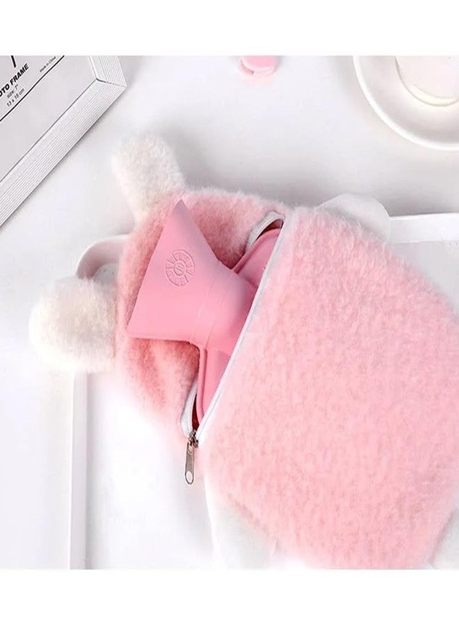 HomeFast Hot Water Bottle With Plush Cover - 500ml | Pain Relief Bag for Cramps, Backpain, Neckpain & Body Pain | Safe, Durable & Recyclable Hot Water Bag For Daily Use | For Men & Women - Pink - Image 4