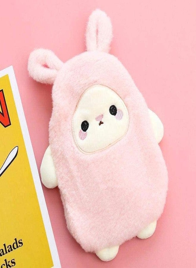HomeFast Hot Water Bottle With Plush Cover - 500ml | Pain Relief Bag for Cramps, Backpain, Neckpain & Body Pain | Safe, Durable & Recyclable Hot Water Bag For Daily Use | For Men & Women - Pink - Image 2