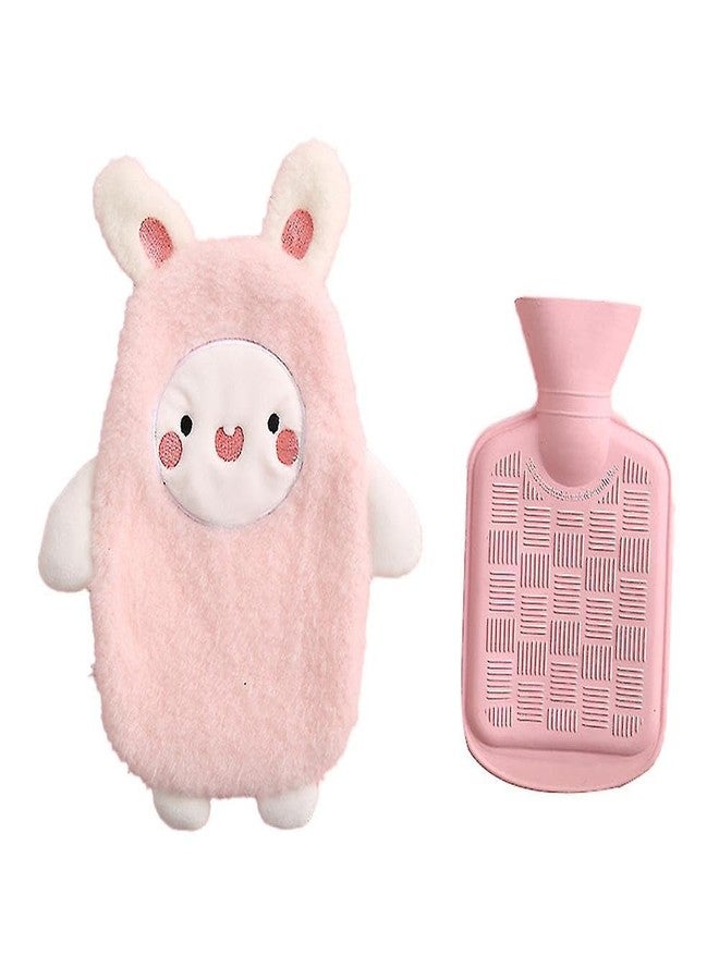 HomeFast Hot Water Bottle With Plush Cover - 500ml | Pain Relief Bag for Cramps, Backpain, Neckpain & Body Pain | Safe, Durable & Recyclable Hot Water Bag For Daily Use | For Men & Women - Pink - Image 1
