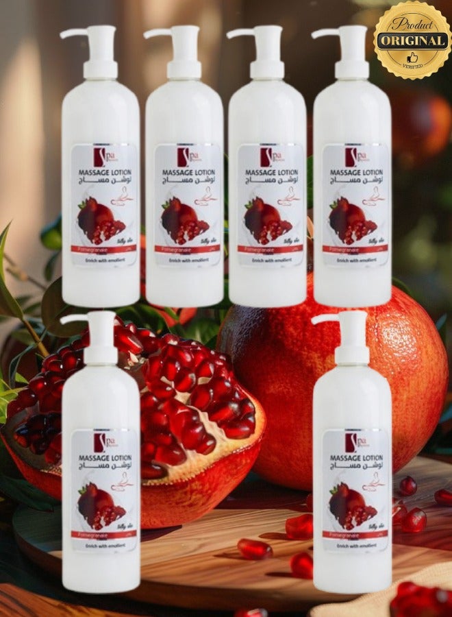Spa System 6 Pieces Massage Lotion Pomegranate Enrich With Emollient - Image 1