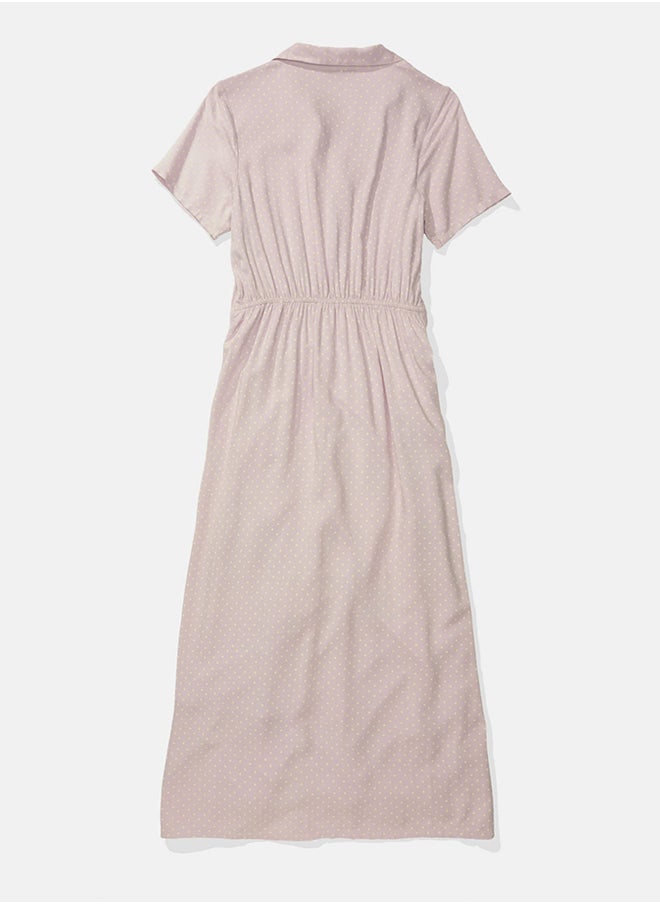 American Eagle - AE Collared Shirt Midi Dress - Image 1