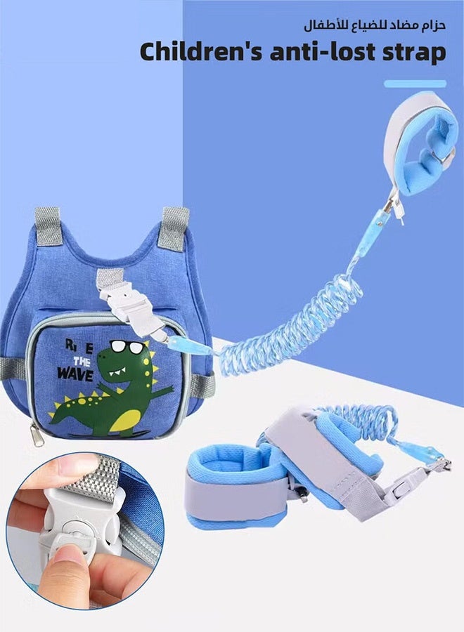 AGREON 3 in 1 Toddler Harness Leash + Anti Lost Wrist Link, Child Safety Harness Tether, Kids Walking Wristband Assistant Strap Belt for Parent Boys Girls Outdoor Activity - Image 2