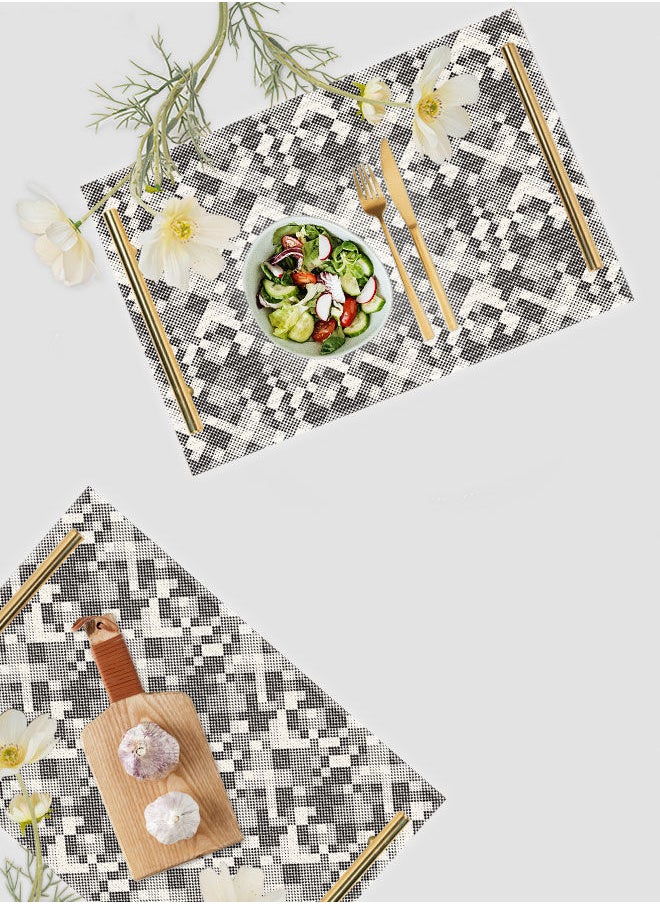 LOWHA Decorative Acrylic Serving Tray with Gold Color Metal Handles Multi Size Cycles Dots 20x30cm  - Image 4