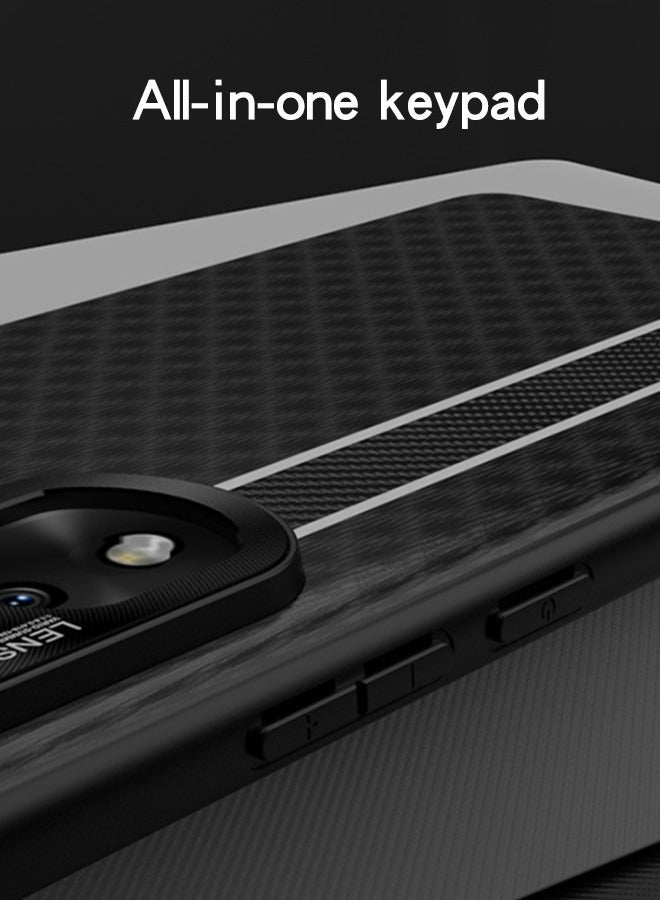 GROIC Compatible with Honor 80 Pro 6.78 Inch PU Case Luxury Carbon Fiber Texture Leather Luminous Effect Cases Bumper Shockproof Protective Cover for - Image 3