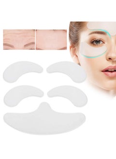 Brrnoo 5 Pieces Anti Wrinkle Patches Anti Wrinkle Forehead Patch Anti Wrinkle Stickers Forehead Line Removal Eyes Silicone Patch Reusable Supplies  - Image 1