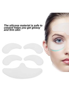 Brrnoo 5 Pieces Anti Wrinkle Patches Anti Wrinkle Forehead Patch Anti Wrinkle Stickers Forehead Line Removal Eyes Silicone Patch Reusable Supplies  - Image 4