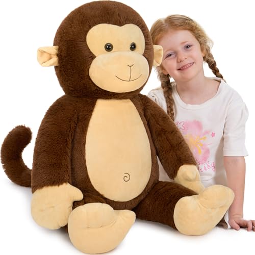 BENINY 30 Giant Plush Monkey Super Soft Huggable Stuffed Animal Cuddly Toy Pillow for Kids Adults for Bedtime Playtime - Image 1