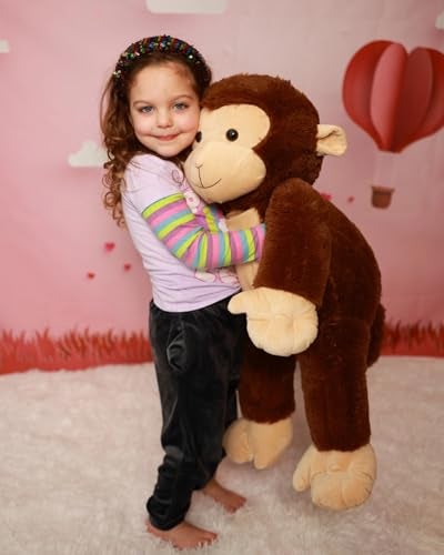 BENINY 30 Giant Plush Monkey Super Soft Huggable Stuffed Animal Cuddly Toy Pillow for Kids Adults for Bedtime Playtime - Image 5