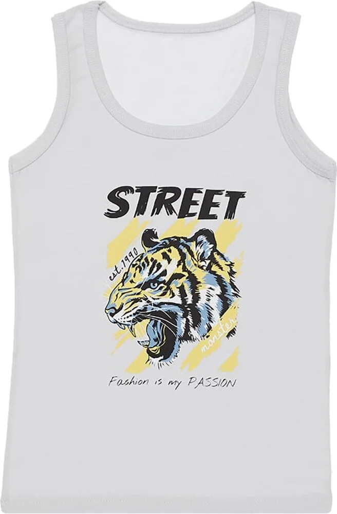 دونيلا 5-Pack Colorful Tiger Printed Boys' Undershirt - 77711292B