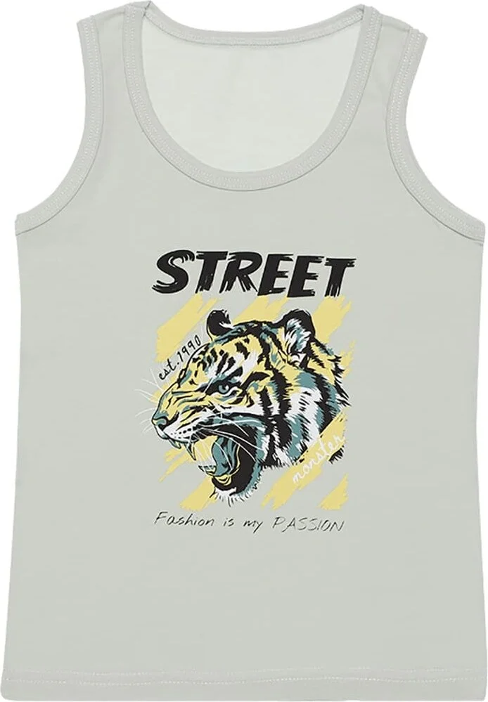 دونيلا 5-Pack Colorful Tiger Printed Boys' Undershirt - 77711292B