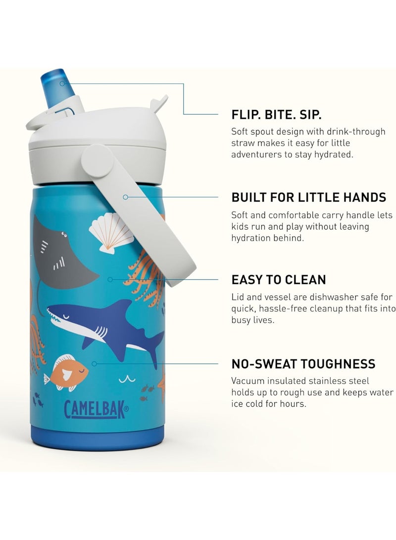 CAMELBAK زجاجة كاملباك ثرايف فليب ستراو للأطفال VSS - حياة المحيط، زجاجة ماء مقاومة للتسرب وخالية من BPA للمدرسة والسفر واللعب - 12 أونصة - Image 5