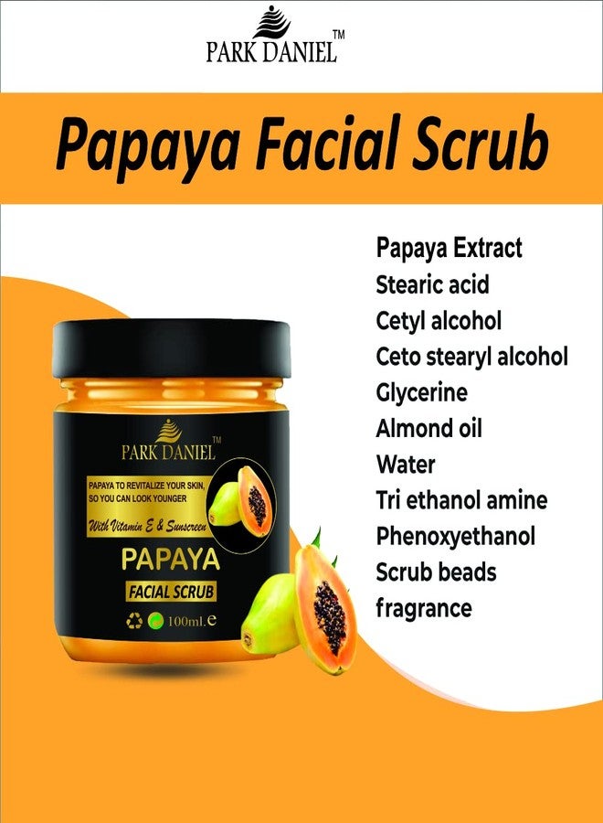 Park Daniel Papaya Scrub and Ubtan Face Wash For Blackheads Removal | Smooth Skin Brightening Combo Pack of 2 (250 ML) - Image 3