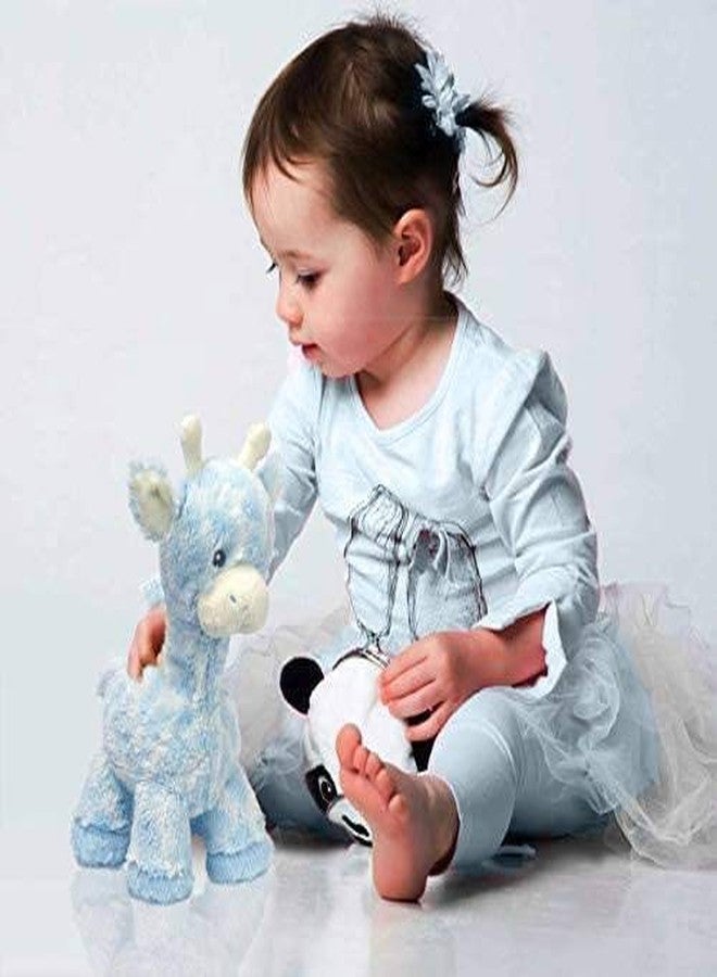 ebba Loppy Giraffe Plush Stuffed Animal with Rattle for Baby (Blue) - Image 3