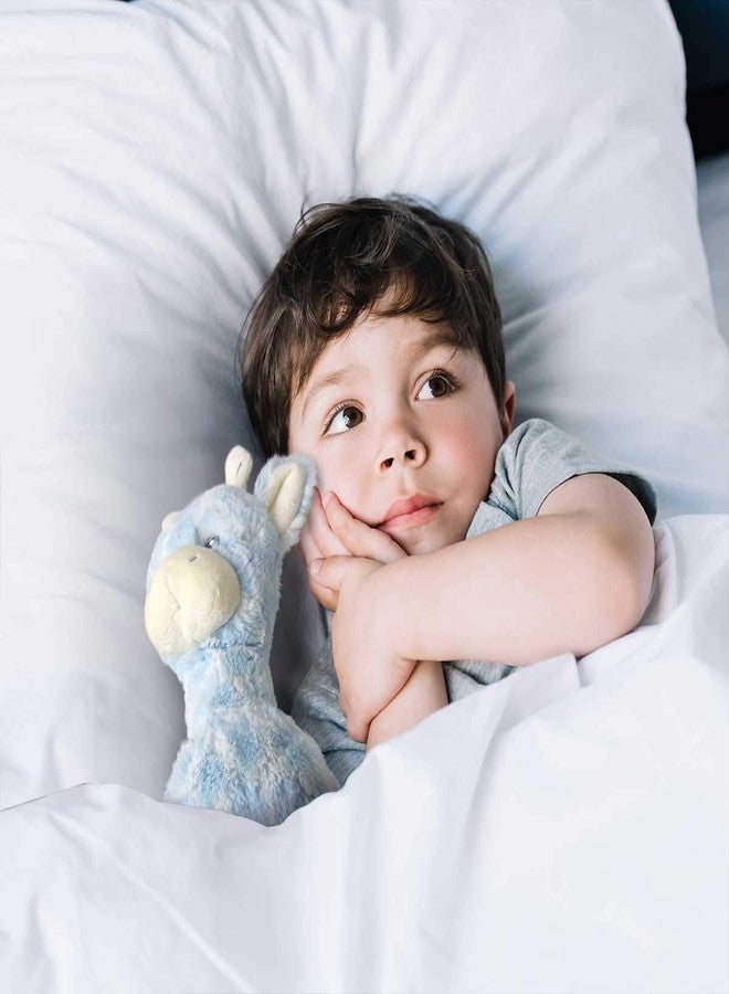 ebba Loppy Giraffe Plush Stuffed Animal with Rattle for Baby (Blue) - Image 4