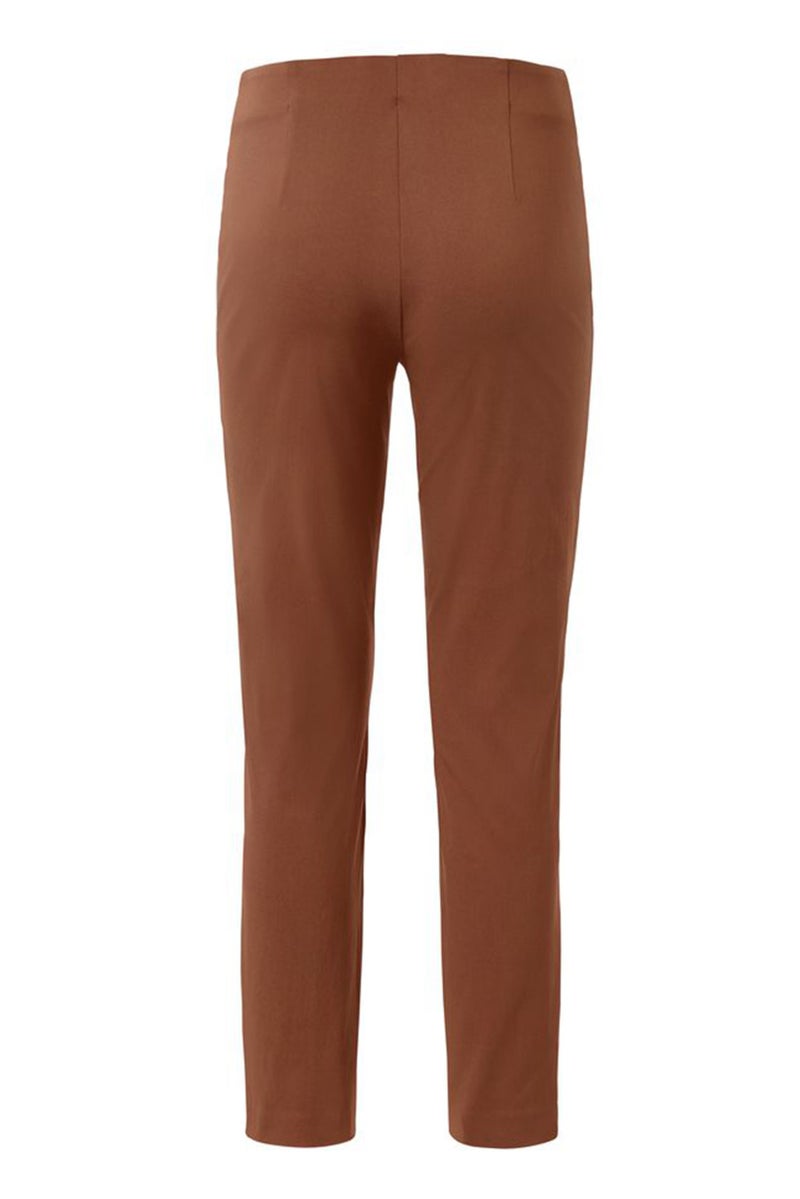 Tchibo Women Stretch Fit Plain Dress Pants, Brown  - Image 2