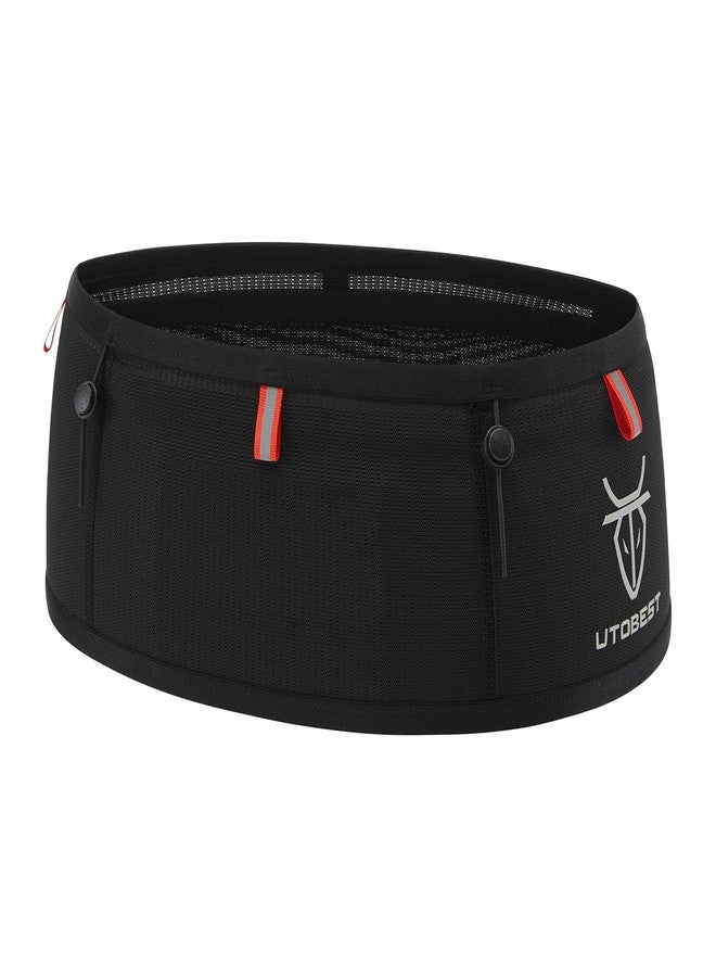 UTOBEST Running Belt for Men & Women, Bounce-Free Running Waist Pack Fits All Phones, 4-Pocket No Zipper Trail Running Belt Fits 500ml Soft Flask, Pole Carry Straps for Race, Trail (B7 Pro-Black, XL) - Image 1