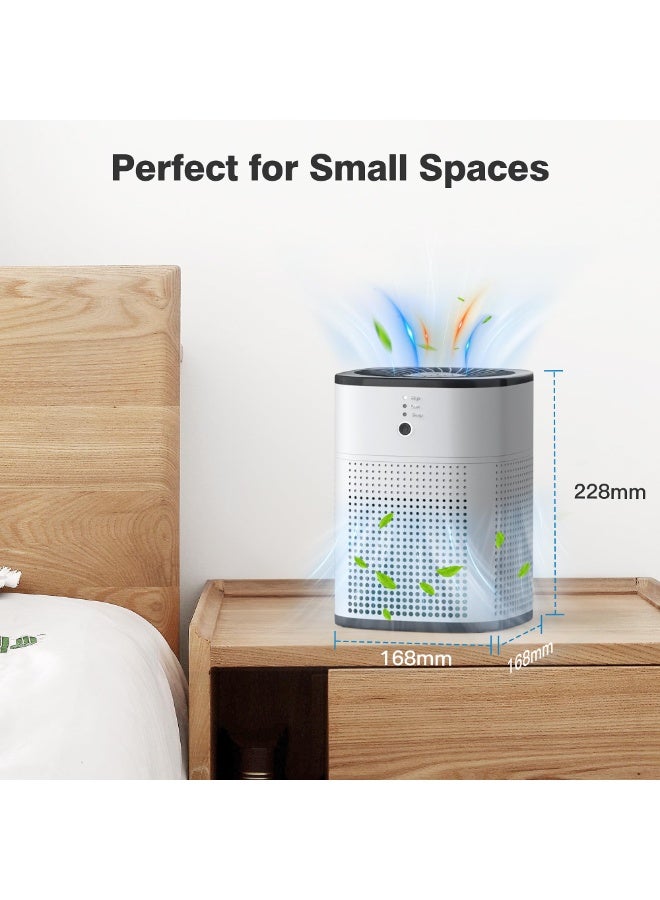 ibsun Air Purifiers for Bedroom, Room Air Purifier HEPA Filter for Allergies, Pet Dander Odor with Fragrance Sponge, Small Air Purifier with 24db Sleep Mode - Image 3