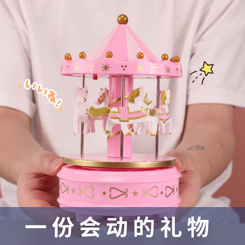 Shake The Sound Of The Same Children'S Rotating Music Box Creative Cartoon Music Box Chain Merry-Go-Round Gift Toy Stall - Image 4