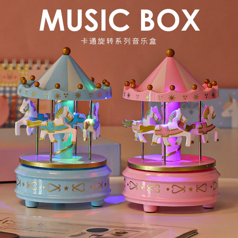 Shake The Sound Of The Same Children'S Rotating Music Box Creative Cartoon Music Box Chain Merry-Go-Round Gift Toy Stall - Image 5
