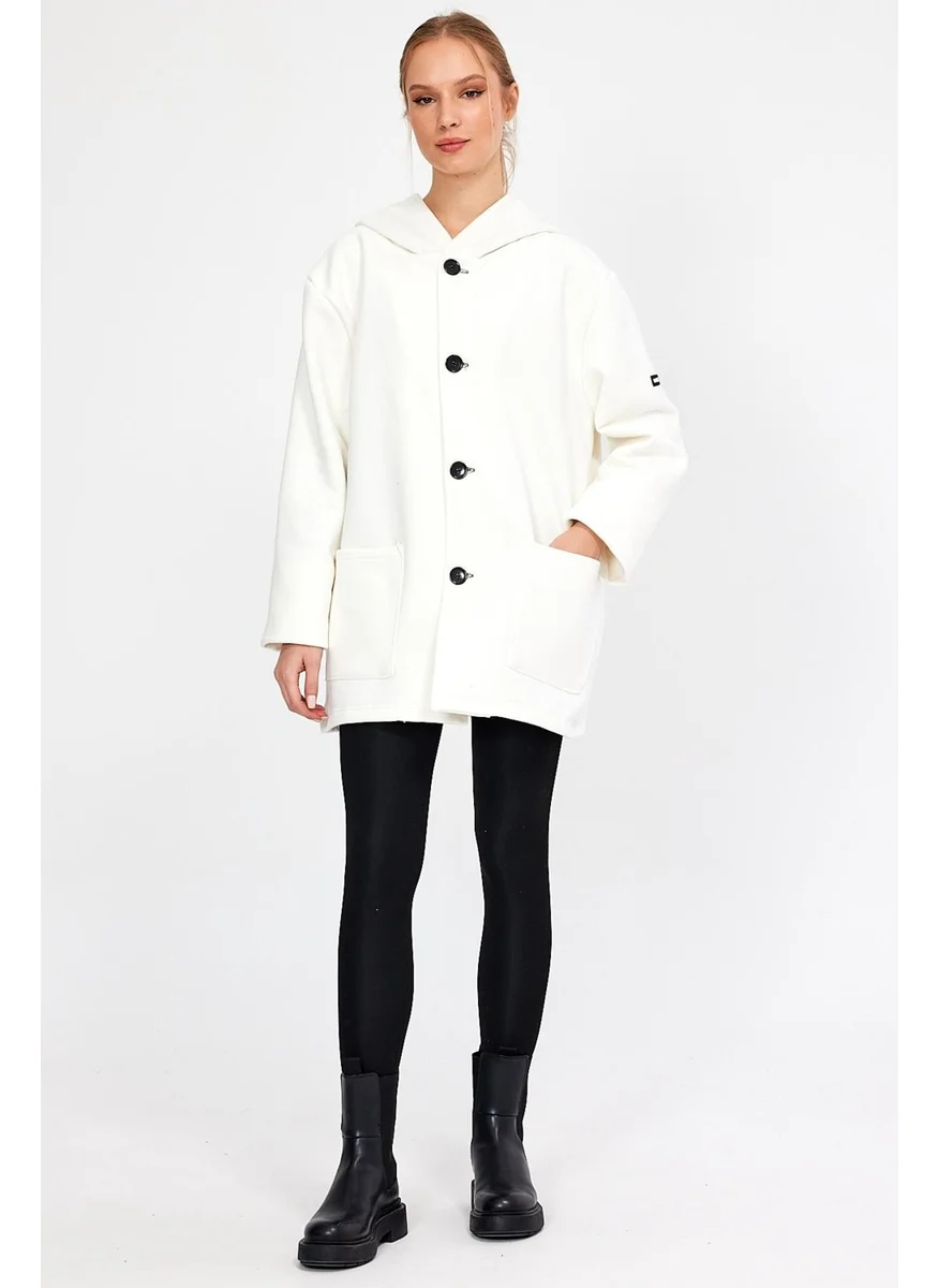 Alexander Gardi Alexandergardı Hooded Oversize Cardigan with Ribbon Inside (E23-607 03)