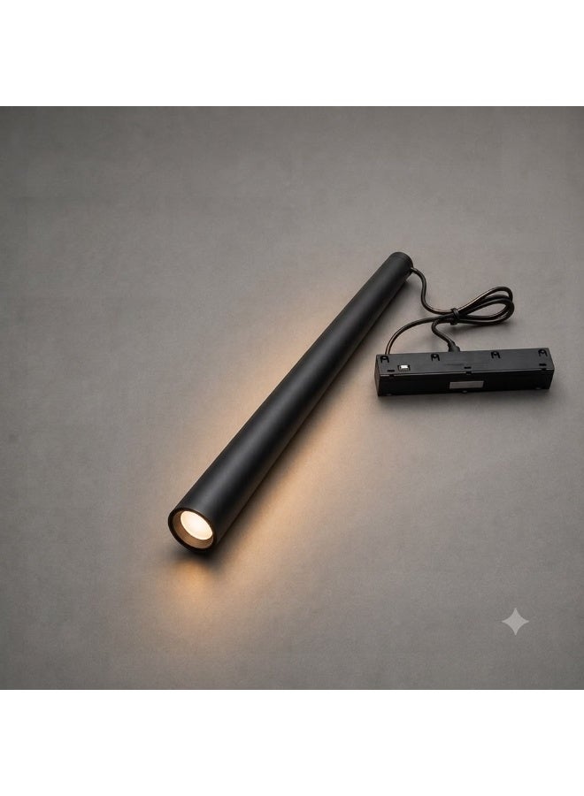 Magnetic Cylindrical LED Pendant Light Fixture, Black
