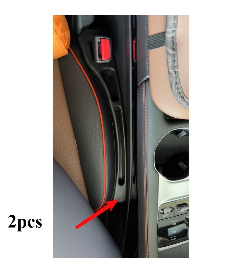 2 Pack Black Silicone Car Seat Gap Filler Strips Leak Proof Door Side Protectors Fit For In Car Storage - Image 4