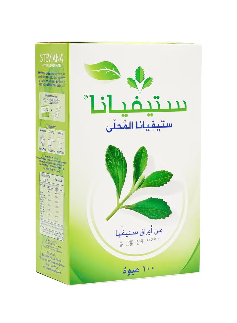 ستيفيانا عبوة محلي ستيفيانا من 100 كيس، 250 جم 250جرام