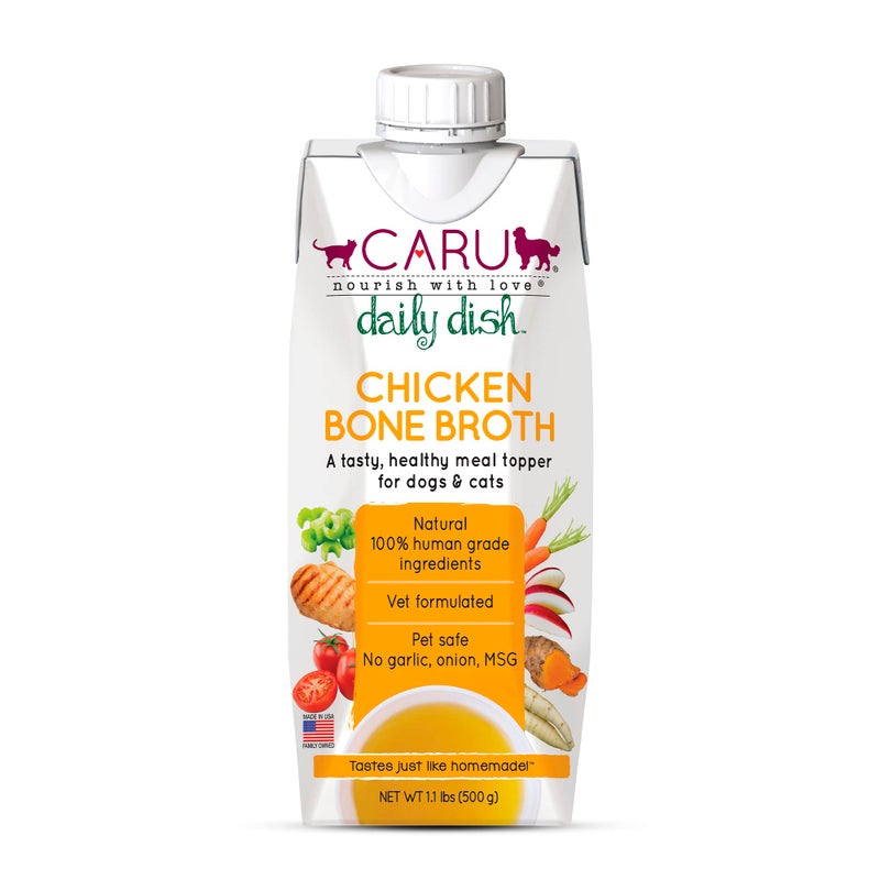 CARU Daily Dish Chicken Broth Meal Topper for Dogs and Cats - 1.1 lbs - Image 1
