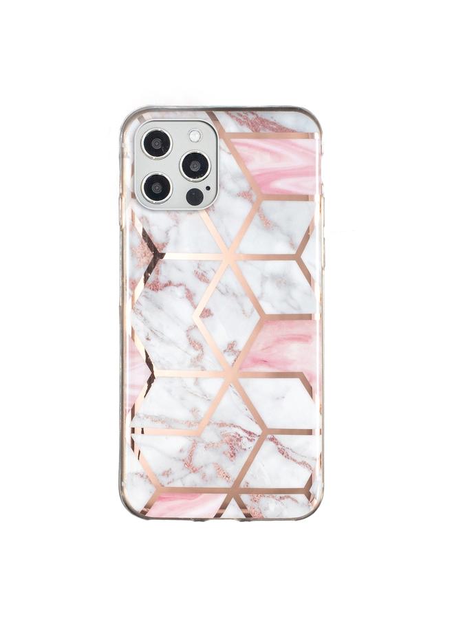 Zaboon Case For iPhone 12 / 12 Pro Electroplated Marble Pattern TPU Phone Case - Image 2