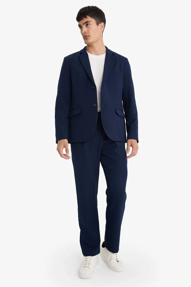 Defacto  Straight Fit Regular Hem Trousers for Men | Best Price UAE