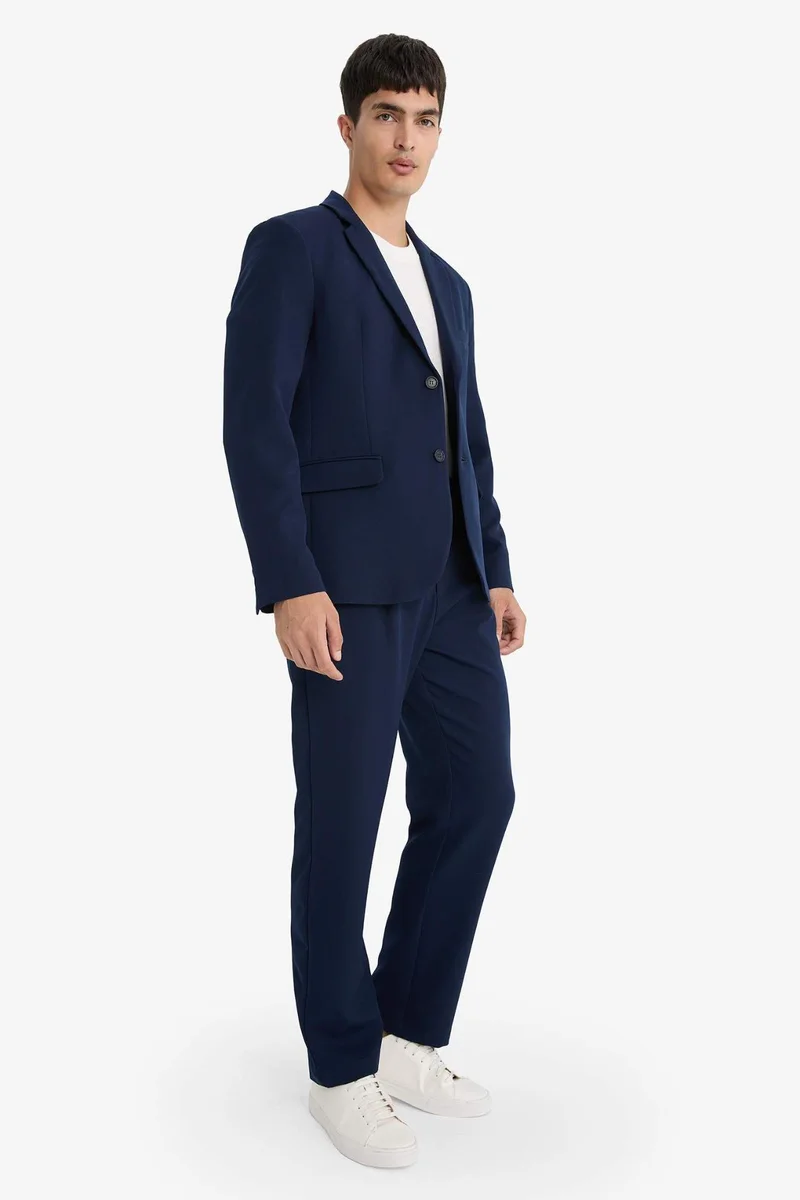 ديفاكتو Straight Fit Regular Hem Trousers