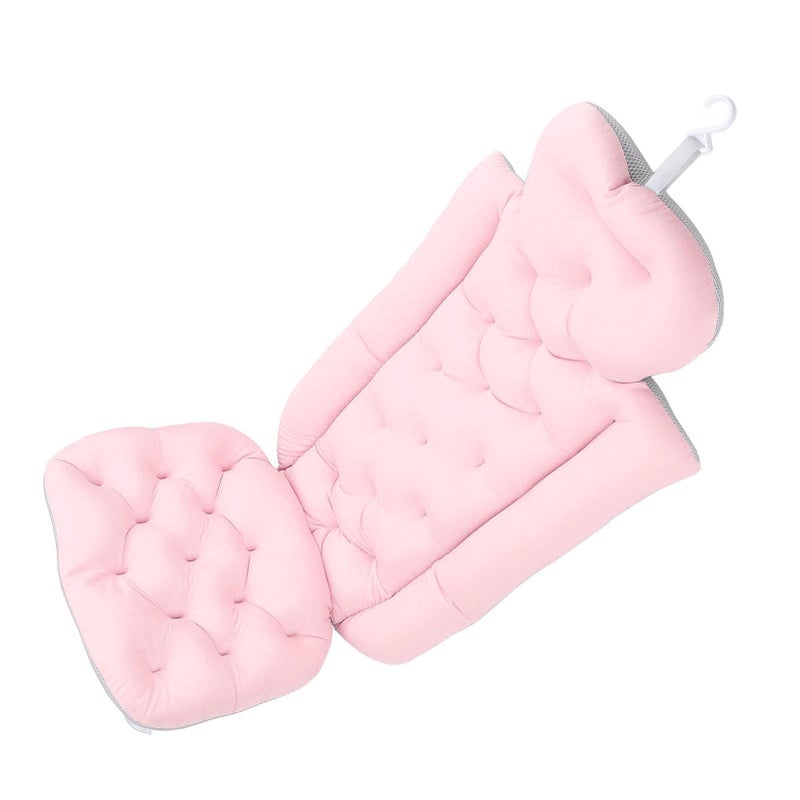 Full Body Bath Pillow Mat Extended Length Bathtub Cushion with Suction Cups Roseate - Image 5