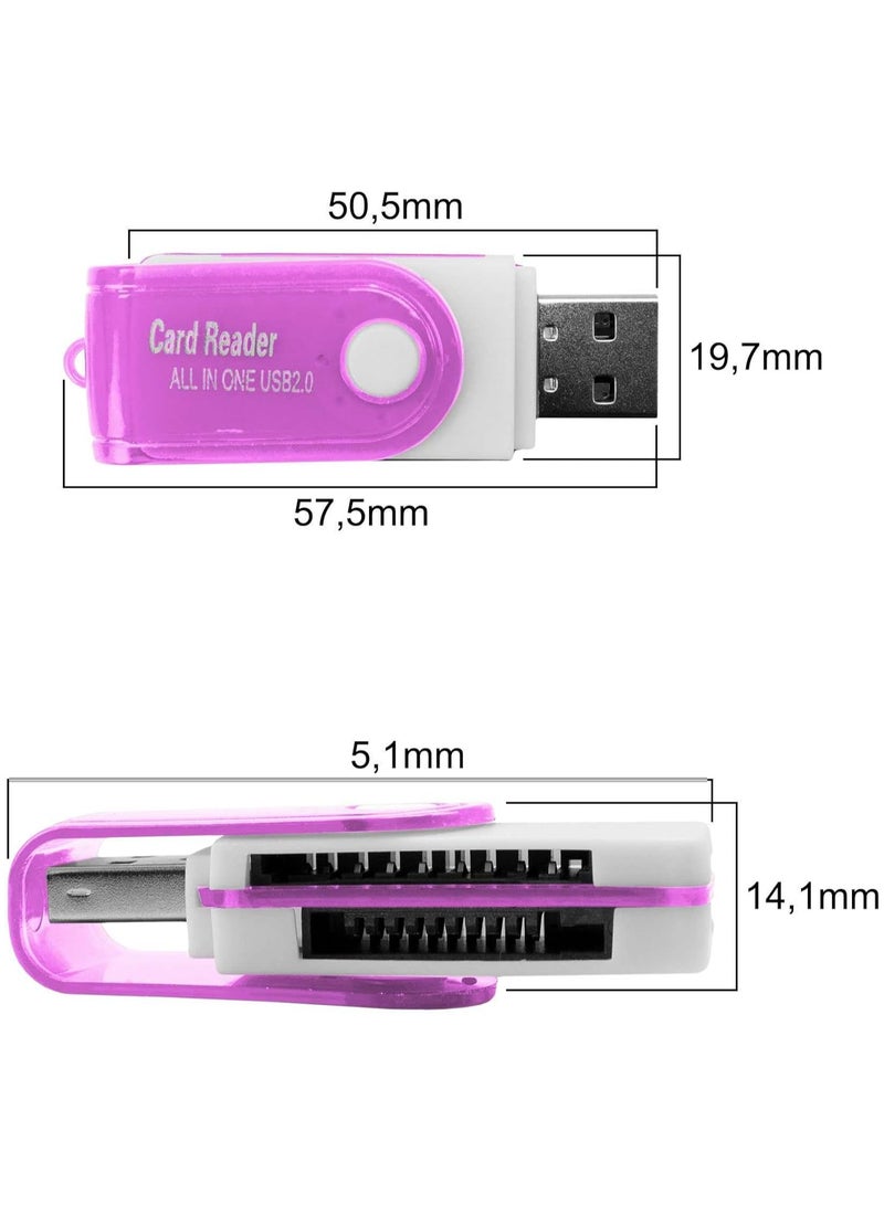 5-in-1 Multi USB Memory Card Reader – Supports MMC / Micro SD / TF / MS Pro Duo / M2 – Fast & Easy Data Transfer - Image 3